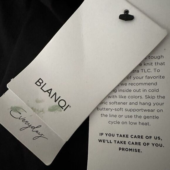 NWT Blanqi Womens Everday Cap Sleeve Dress Size S/M in Black Ruched Stretchy - Picture 12 of 12